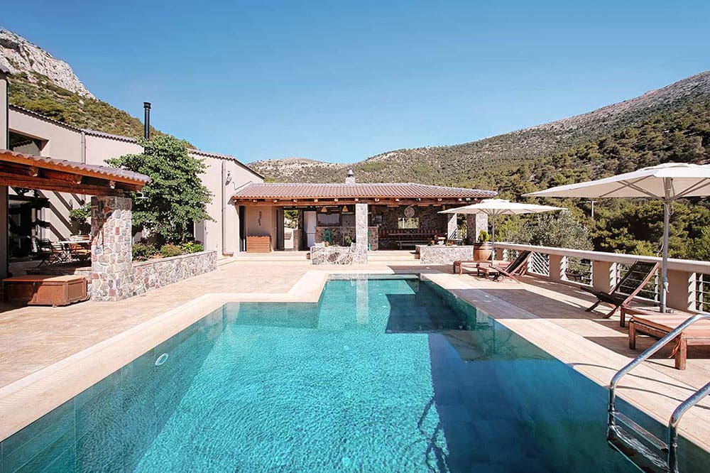 Luxurious 320 sq.m. Smart Home with Pool and Guest House at the Foot of Mountain Imittos