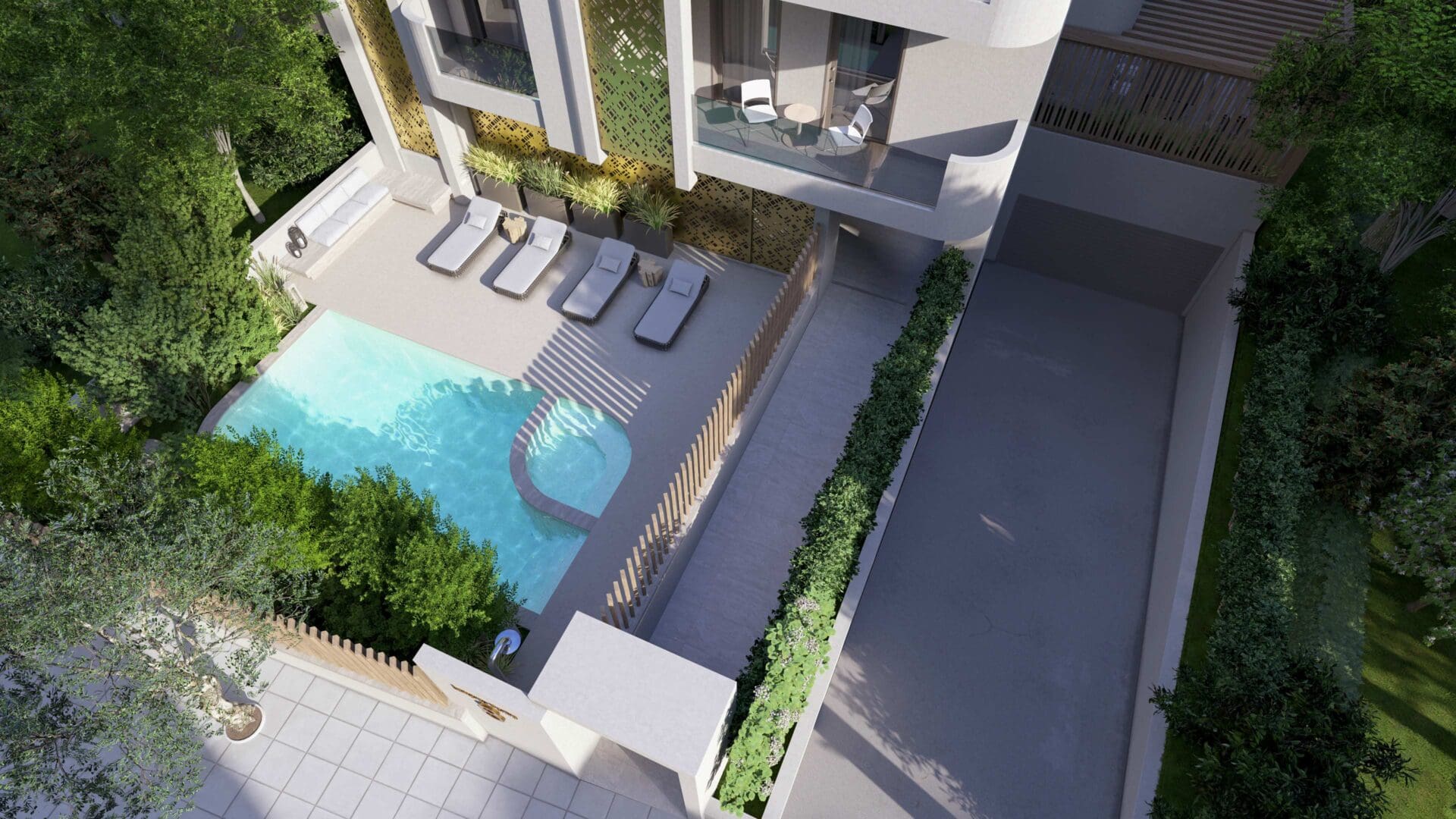 Luxury 135 sq.m. apartment for sale in Voula, featuring modern design, shared pool access, and proximity to the Athens Riviera.