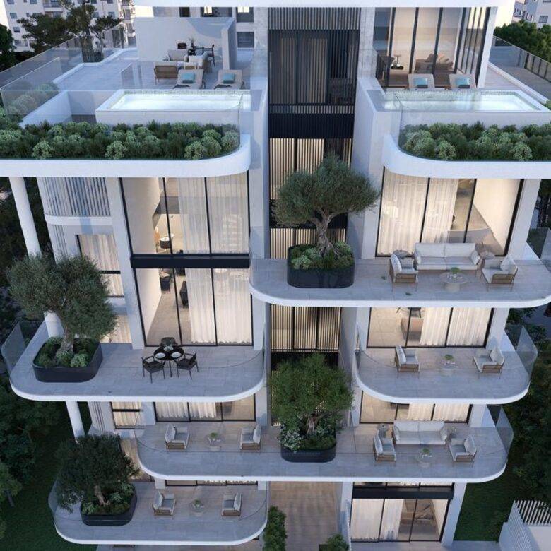 Eco-friendly property with luxury apartments on Athens Riviera, featuring green design, and Aegean Sea view