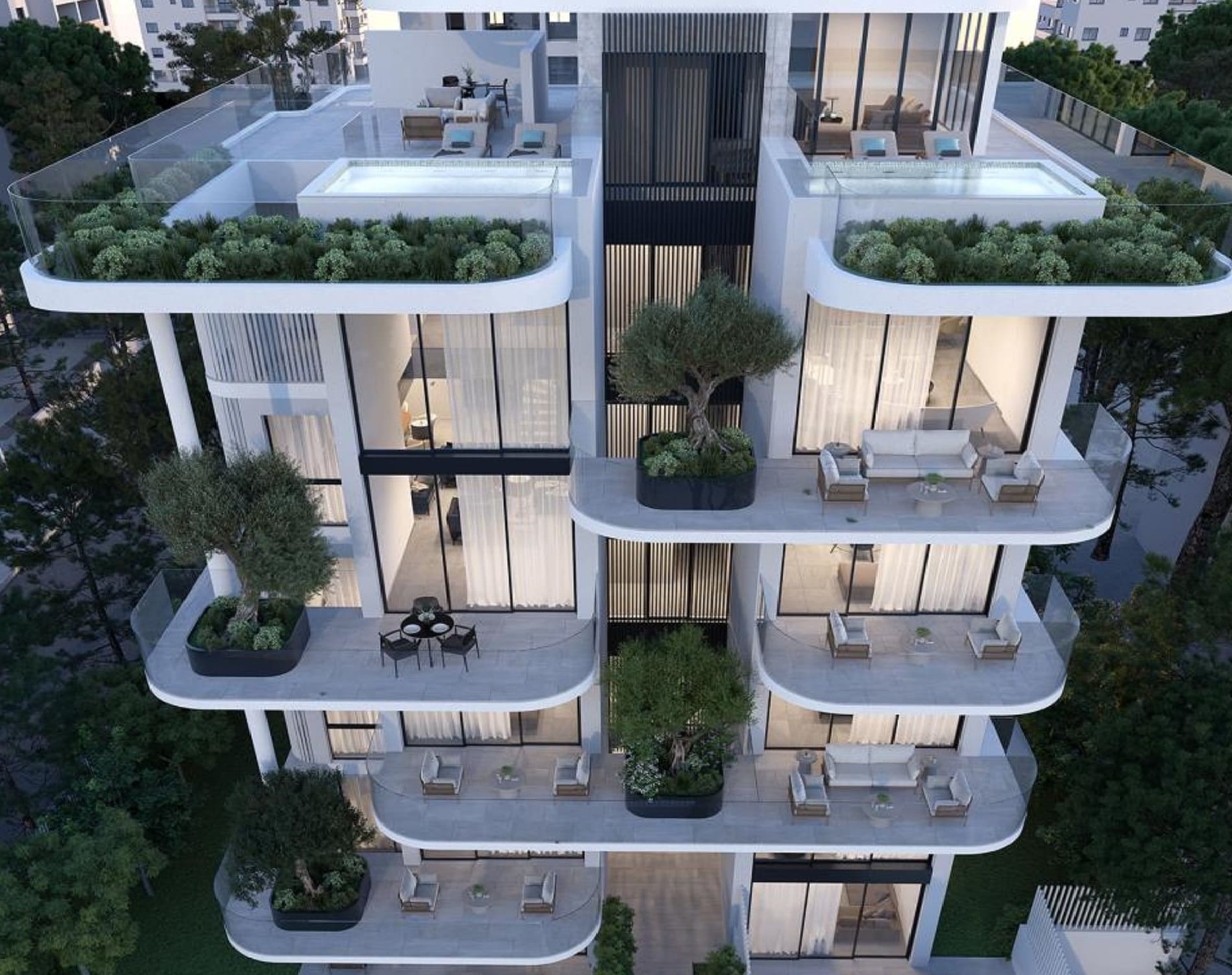 Eco-friendly property with luxury apartments on Athens Riviera, featuring green design, and Aegean Sea view