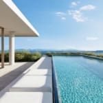 Private rooftop pool in a luxury penthouse in Varkiza with sea and mountain views