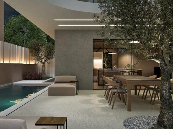 Luxury Ground Floor Maisonette with Private Yard and Pool in Vouliagmeni