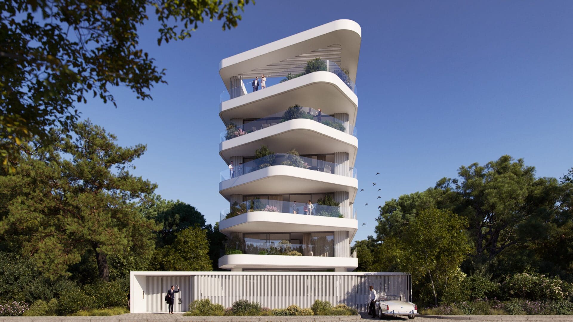 Luxury penthouse maisonette in Glyfada Golf featuring rooftop pool, panoramic sea and skyline views, and modern architecture in an elite Athenian neighborhood