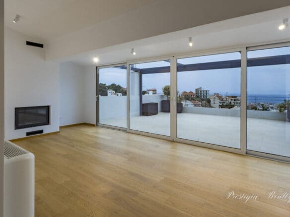 Elegant Penthouse Maisonette with Breathtaking Panoramic Sea Views in Voula