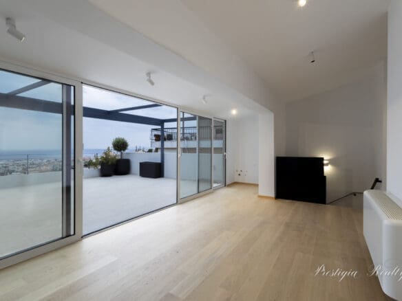 Elegant Penthouse Maisonette with Breathtaking Panoramic Sea Views in Voula
