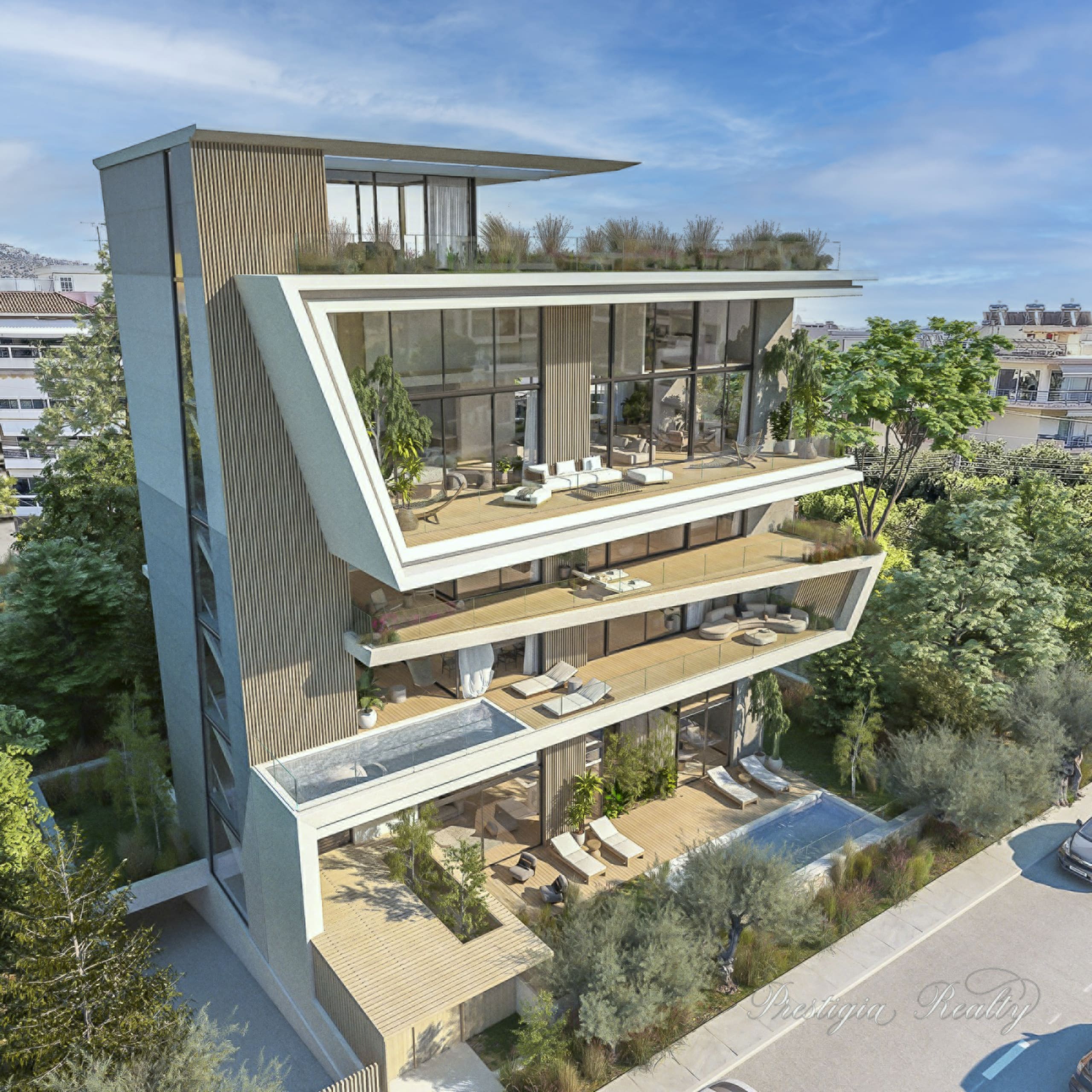 Iconic Three-Level Penthouse with Private Rooftop Oasis – Glyfada, Athens Riviera | 4th & 5th Floors + Sky Lounge