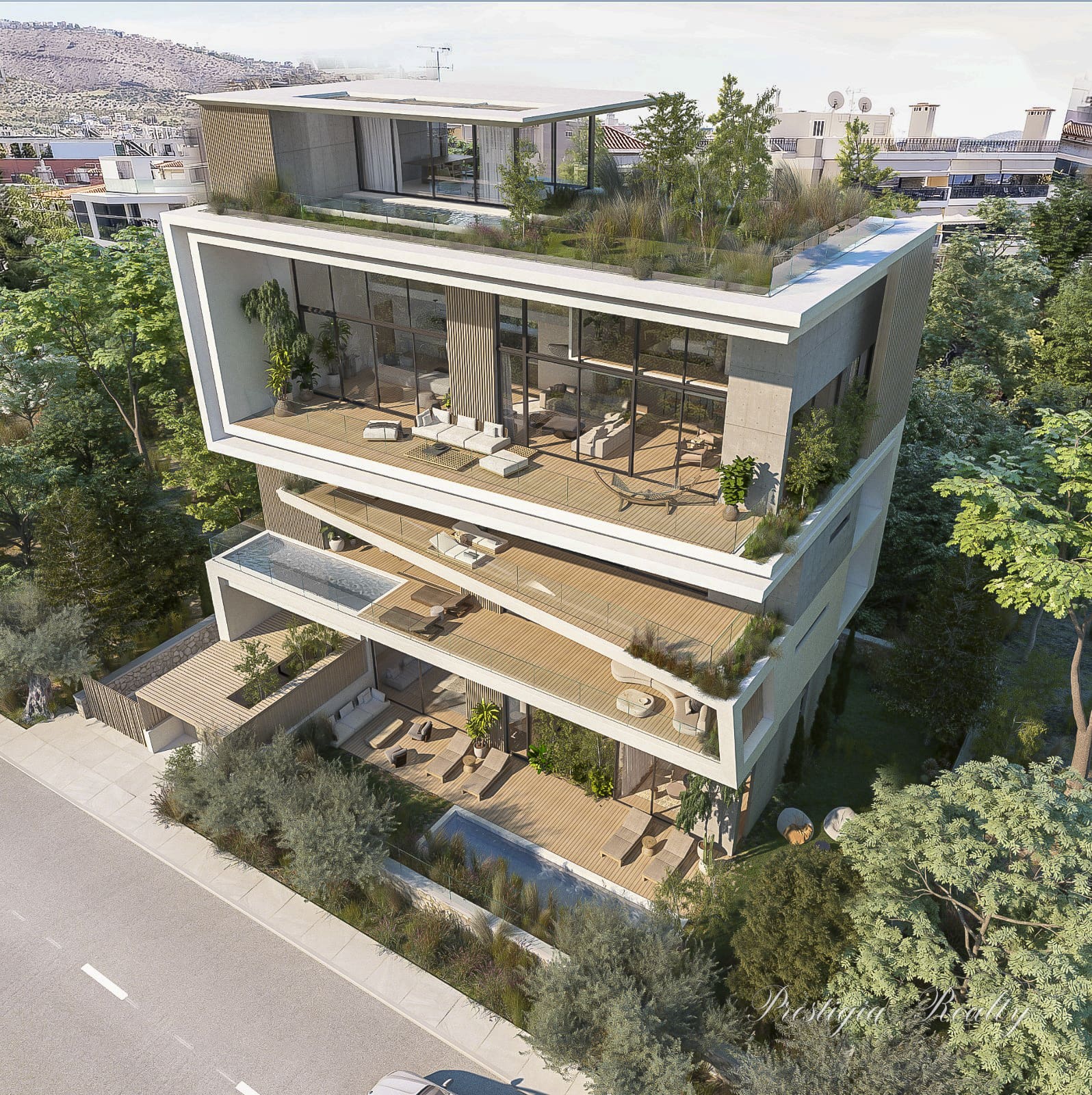 Iconic Three-Level Penthouse with Private Rooftop Oasis – Glyfada, Athens Riviera | 4th & 5th Floors + Sky Lounge